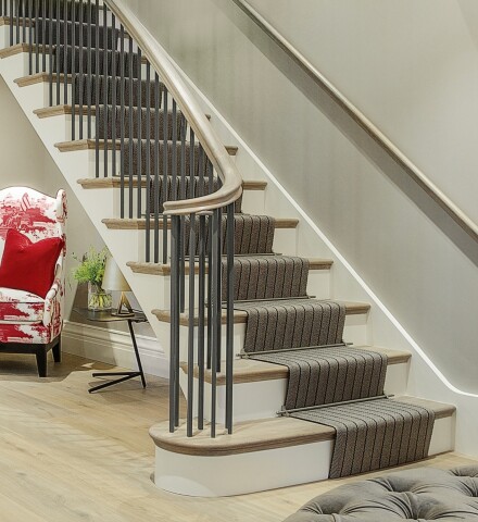 interior timber stairs with runners