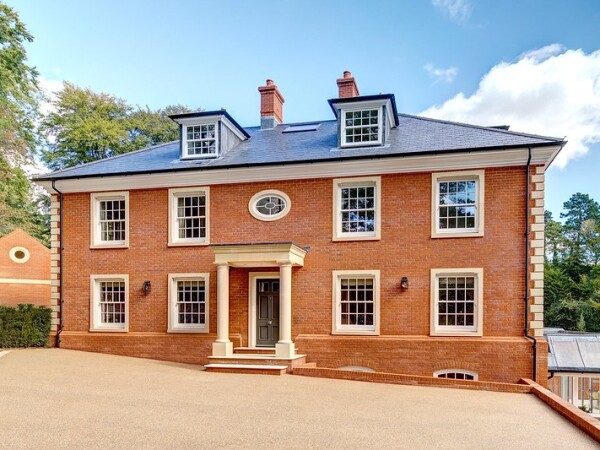 exterior of a large brick house