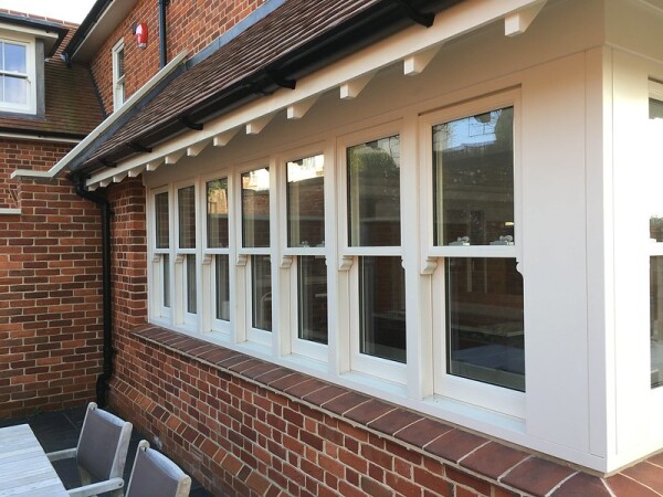 bay window with modern sash windows