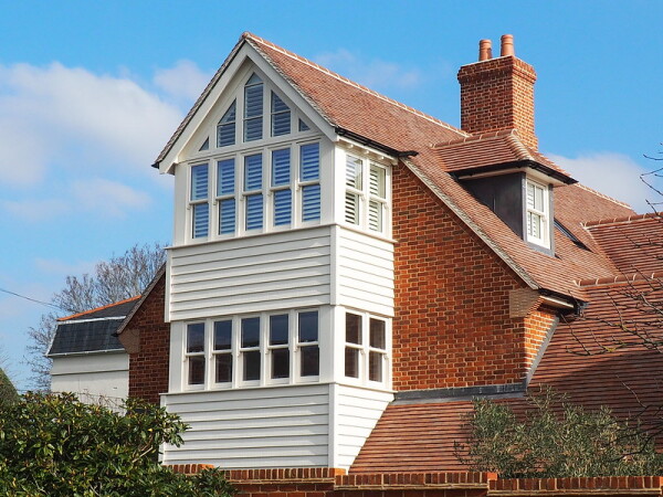 Two story bay window