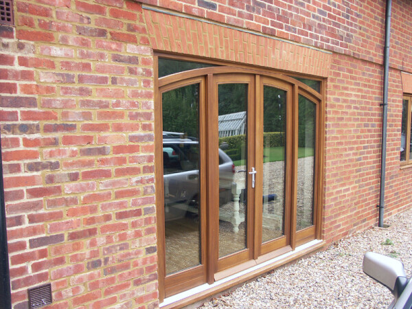 Exterior arched french door