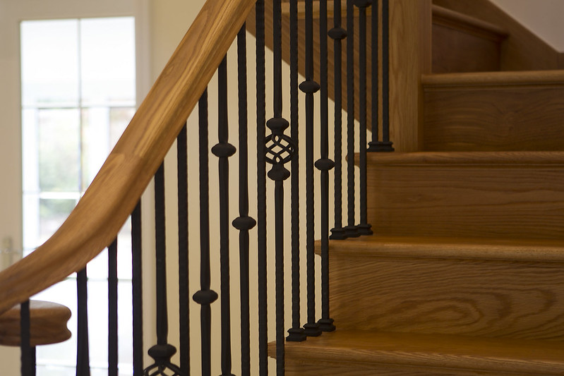 close up of metal balustrade